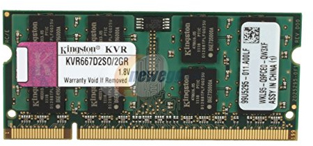 Kingston Technology ValueRAM 2 Go, 667 MHz, dDR2, SODIMM 2 Go DDR2 667 MHz Mémoire