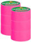 Duck Lot de 6 rouleaux de ruban adhésif Couleurs unies Rose fluo 48 mm x 13,7 m
