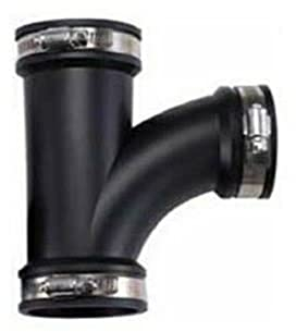 Flexibles T-Stück 110 mm von AquaForte, Klemmbereich 110-100mm, Schwarz