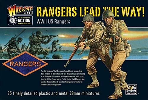 Warlord GB-A2 - WW2 US Rangers 28mm Figures - Bolt Action - 25x 1/56th Wargaming Minatures