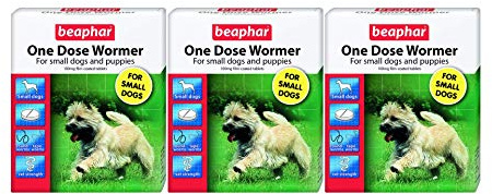 (3 Pack) Beaphar - One Dose Wormer for Small Dogs & Puppies 3 Tabs