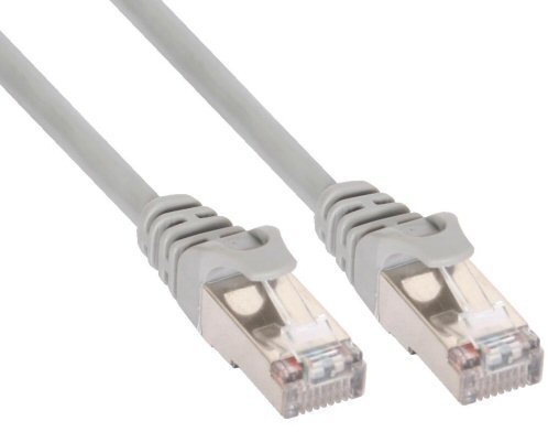 Ewent Câble de réseau Patch blindé, Cat 5 F U/UTP, aWG 26/7, 2 connecteurs RJ45 Argent Gris 20 M