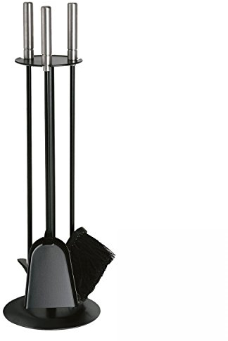 raik 21.02.444.2 Kaminbesteck, 3-teilig, schwarz, 63cm