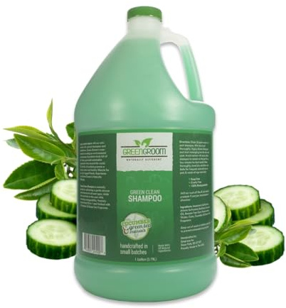 GreenGroom Grün Sauberes Hundeshampoo, 1 Gallone - Alle Natürlichen Inhaltsstoffe, Reich An Antioxidantien, 50: 1 Konzentration, Professionelles Pflegeshampoo