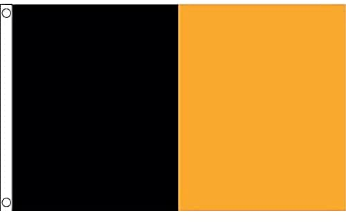 AZ FLAG Bandiera Nero ED ARANCIONA 150x90cm - Bandiera Nera ED ARANCIONA 90 x 150 cm