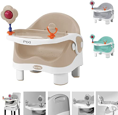 Lorelli Kinderstuhl PIXI, Kinder Stuhl-, Sitzerhöhung, Boostersitz, Tisch beige