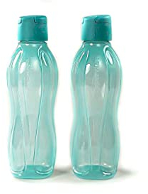 Tupperware to Go Eco Lot de 2 gourdes à fermeture à clip Bleu/turquoise 750 ml