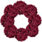 PaoriPets 10 Stück Hortensien-Seidenblumen mit Stielen, künstliche Hortensien-Blumen für Hochzeit, Zuhause, Party, Babyparty, Dekoration (dunkelrot)