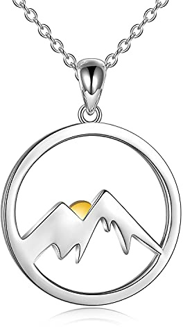 YAFEINI Kette Damen Silber 925 Kreuz/Lotusblume Anhänger Halskette Camper/Tanzen/Musiker Geschenke Damen