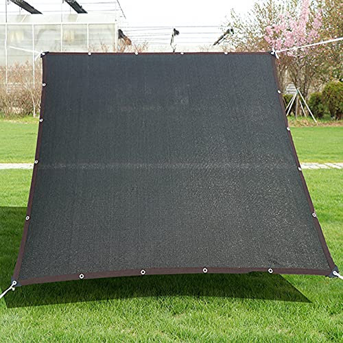 kufu01 Rete Ombreggiante Nero per Protezione Solare,Rete Telo Ombra Traspirante Anti-età,Tessuto Ombra con Occhielli,Tenda da Sole Privacy,per Serra/Balcone/Cortile/Tetto (3x4m/9.8x13ft)