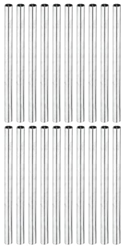 sourcing map Manchon Filetée Rond Écrou Accouplement M4x0.7mm Femelle Filetage 75mm Raccorder Tige Barre Goujon Tube Écrou Connecteur pour Rallonger, Argenté Paquet de 20