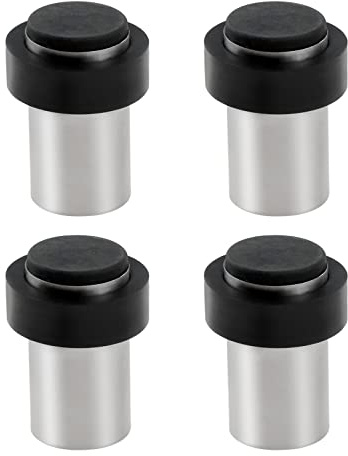 Yetaha 4 Stück Edelstahl Edelstahl Türstopper Wandmontage | Edelstahl,Gummi,Rostfrei,Poliert,Schraube,Dübel,für Holz,Beton,Wohnzimmer zum Schutz von Wänden und Türen