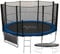 PlayActive 6ft / 8ft / 10ft / 12ft / 14ft / 16ft Kids Trampoline with Safety Enclosure Net, Ladder, Weatherproof Cover, Shoe Bag Included… (Blue, 14ft)