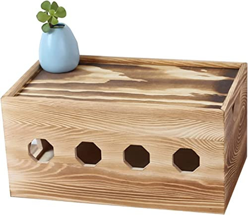 For TV ordinateur 5 tailles boîte de rangement de câbles en bois, boîte de rangement de multiprises, boîte de rangement de câbles, bois for cacher les fils multiprises boîte de rangement de cordons bo