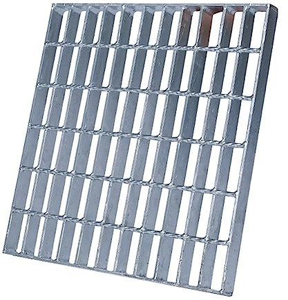 LXBAMKEA Caillebotis en Acier Galvanisé, Extérieur Couvercle Vidange, Grille D'égout Siphon Sol, Rectangulaire Grille Drainage Tranchée Canal Garage, Crépines Vidange À Grille Durables (Color : Silve