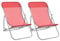 vidaXL Strandstühle 2 STK. Rot Textilene & Pulverbeschichteter Stahl