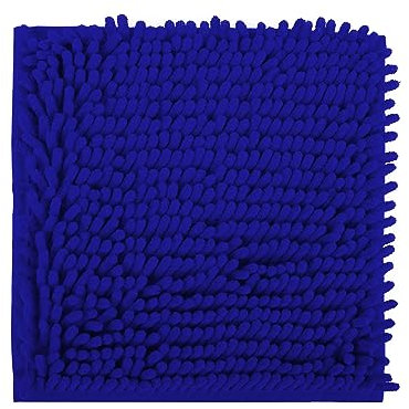 Spind-Teppich, 25,4 x 25,4 cm, Chenille, Spind-Teppich mit rutschfester Unterseite, Spind-Dekorationen (1, blau)