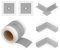 Isolbau 102G Bandset - Dicht-Set für den Innen und außen bereich inkl. 10 m Dichtband, 2x Innenecken, 1x Außenecke & 2x Wandmanschetten, Abdichtung Dusche Bad Küche Wand Wasserdicht