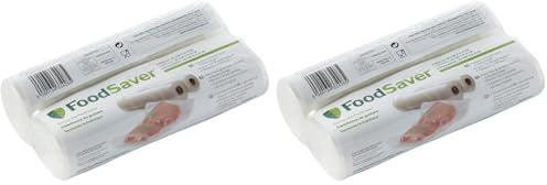 FoodSaver sacs de mise sous vide réutilisables, Sans BPA, 2 rouleaux de sacs de mise sous vide, (20cm x 6,7m) [FSR2002I]