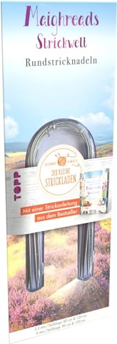 Der kleine Strickladen - Maighreads Rundstricknadeln. Mit Strickanleitung für einen Schal: 4 Rundstricknadel in den Größen: 3,5 mm / 4,0 mm, Seillänge: je 80 cm und 120 cm, Material: Edelstahl