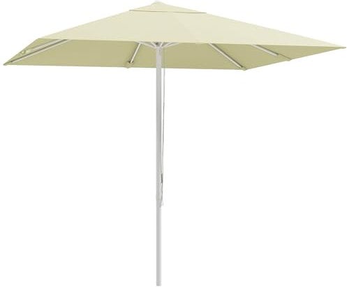Outsunny - Sombrilla de jardín (2,48 x 2,48 x 2,50 m, 2 alturas regulables, lona de alta densidad 180 g/m², aluminio y metal, color beige, beige, 248x248x250cm