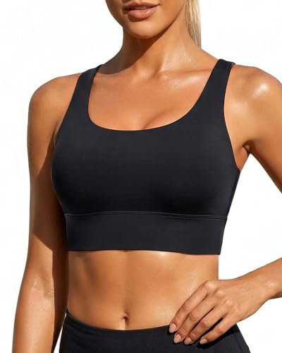 Yonique Sport-BH für Damen, Bikini-Oberteil, Schwimm-BH, athletisches Schwimm-Top, U-Ausschnitt, Badeanzug