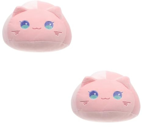 BESTonZON 2 Pz Bambola giocattolo del gatto nero animale di pezza toys for kids giocattolo bambino giocattoli per bambini Home decor decorazioni per la casa placare il cuscino Shiba Inu rosa