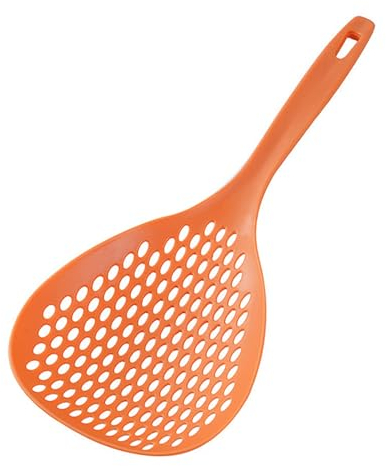 MINGZHE Cucchiaio Colino Manico Lungo Cucchiaio a Fessura Grande Mestolo Schiumarola in Plastica Resistente alle Alte Temperature per Gnocchi di Pasta o Pasta, Tagliatelle, Spaghetti