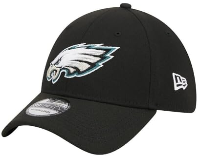 New Era NFL 39THIRTY Stretch Fit Cap Philadelphia Eagles Black (DE/NL/SE/PL, Alphanumerisch, S, M, Schwarz)