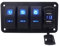 Interrupteur à bascule LED marche/arrêt 12-24 V CC avec double 4,8 A et voltmètre pour voiture, camping-car, bateau