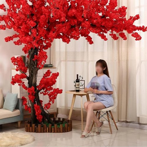 MAYFABD Artificial Cherry Blossom Tree Cherry Blossom Tree Handmade Gorgeous Fake Vines Flowers For Home Wedding Party Garden Office Christmas Decoration for Indoor and Outdoor
