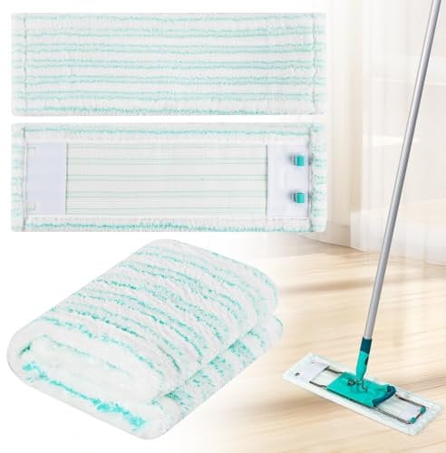 3 Stück Bodenwischer Ersatzbezug für Leifheit Profi XL Micro Duo / Profi XL Cotton Plus alle Bodenwischer-Stiele, Leifheit Wischbezug, Bodenwischer Ersatzbezug, Ersatz Mikrofaser Mopptuchbezug