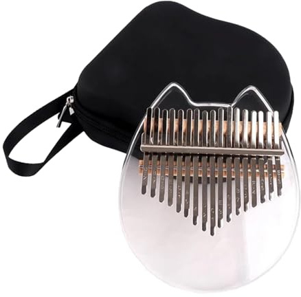 Mini-Musikinstrumente, 17 Tasten, Daumenklavier, Elektrisch, Transparentes Acryl, Kalimba Fingerklaviere