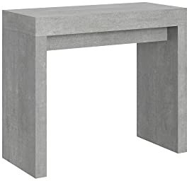 BS COM Console Extensible 90x40/300 cm Roxell Gris Béton