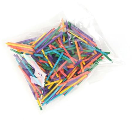 SEWOART 1000stücke Bunte Holzstäbchen Rund Bastelhölzer Für Basteln Dekorieren Handwerk DIY kreative Projekte Holzstäbchen Länge: ca. 5 cm