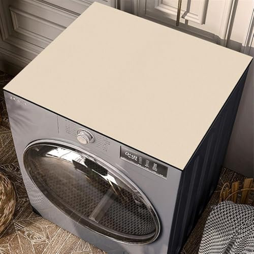MLordoarf Funda para lavadora, antideslizante, color gris, suave y recortable, cubierta para lavadora, secadora y baños