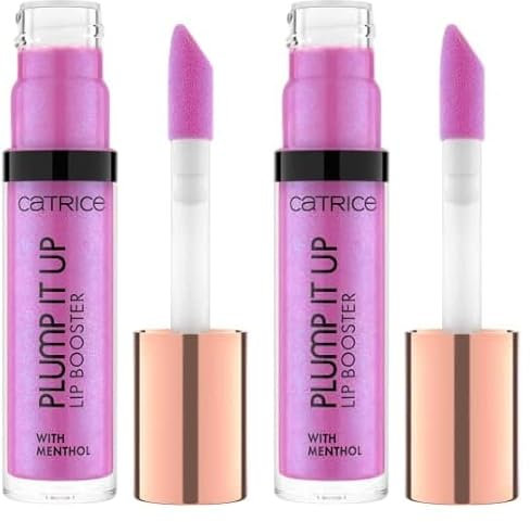 Catrice Plump It Up Lip Booster, Nr. 030, Violett, kühlend, Färbeeffekt, vergrößernd, glänzend, glitzernd, vegan, ohne Alkohol, ohne Parabene, ohne Mikroplastikpartikel, 2er Pack (3.5ml)