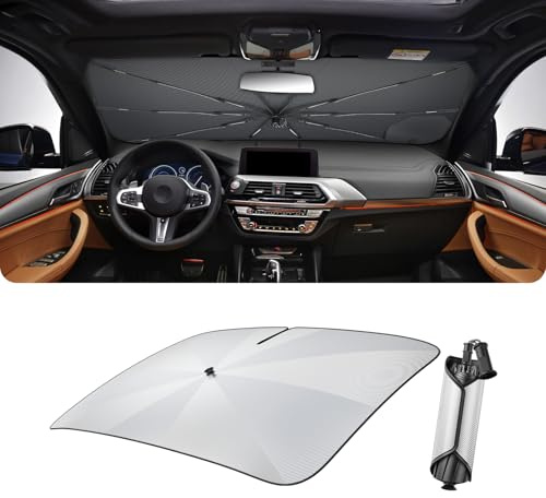 LUWU Parasol para parabrisas de coche compatible con BMW X3 G01 X4 G02 iX3 2019-2025 Parabrisas plegable parasol para coche con aislamiento térmico X3 X4 iX3 Accesorios