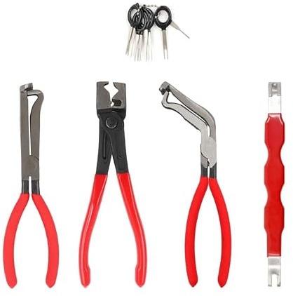 Wealsun Automotive Electrical Disconnect Pliers Kit Pack of 12 | Straight & 60° Connector Pliers, Connector Separator, Hose Clamp Pliers, 8 x Terminal Pin Removal Tool for Car Repair
