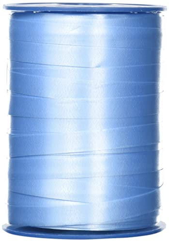 PRÄSENT PATTBERG Geschenkband hellblau, 250 Meter Ringelband 10 mm zum Basteln, Dekorieren & Verpacken von Geschenken zu jedem Anlass, 2549-602, 250-m-Spule 10 mm