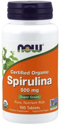 Now Foods Organic Spirulina Tablets, 100 Tablets