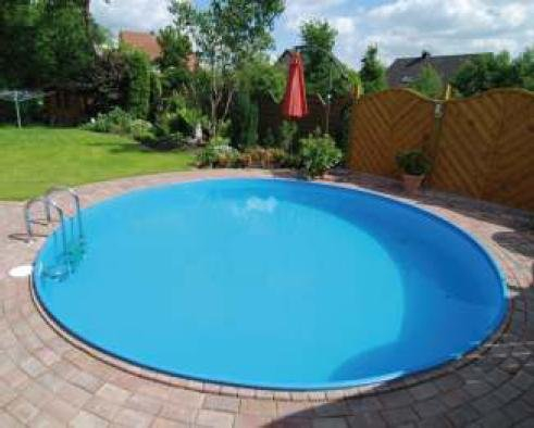 Trendpool Rundpool IBIZA 450 x 120 cm, Schwimmbad, Stahlwandbecken, Folienstärke 0,6 mm, Blau, 120 cm hoch