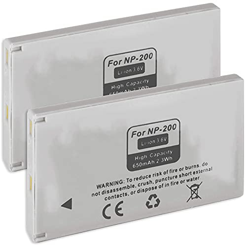 2X Akku NP-200 kompatibel mit Minolta Dimage X, Xi, Xg, Xt, Xt Biz, Dimage Z