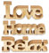 levandeo 3er Set Schriftzug Holz Love Home Relax Braun Natur Aufsteller Buchstaben Bild Dekoration Deko