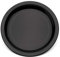 Harfield 23cm Polycarbonate Narrow Rimmed Plate Black (Pack of 4)