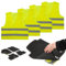 HP-Autozubehör 10474 LIFEHAMMER Sicherheitweste, 4er Set, Ultra flach, Gelb