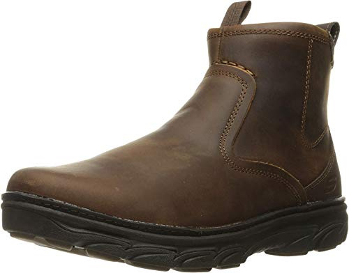 Skechers mens Resment Korver Chukka Boot, Dark Brown, 10.5 US