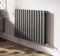 The Bath People 24531 Ingarsby Vertical Double Panel Column Radiators-600 x 820 x 78, Anthracite Grey