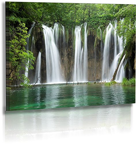 Fotoatelier Dirk Haas Premium Leinwandbild XXL - Natur - Landschaft - Kroatien - Bild - Wasserfall Plitvice - Leinwand : 30 cm x 20 cm