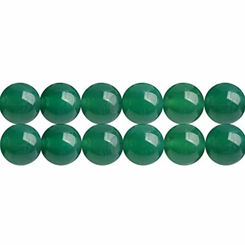 SKYBEADS Natürliche Grün Achat 6mm Edelstein Lose Perlen für Schmuckherstellung 38cm Strang Approx 60 Stück